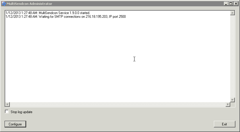 MultiSendcon Administrator UI - hier klicken für Vollansicht