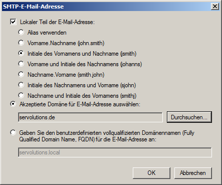 Exchange 2007 Neue Empfängerrichtlinie 3 - klicken für größere Ansicht